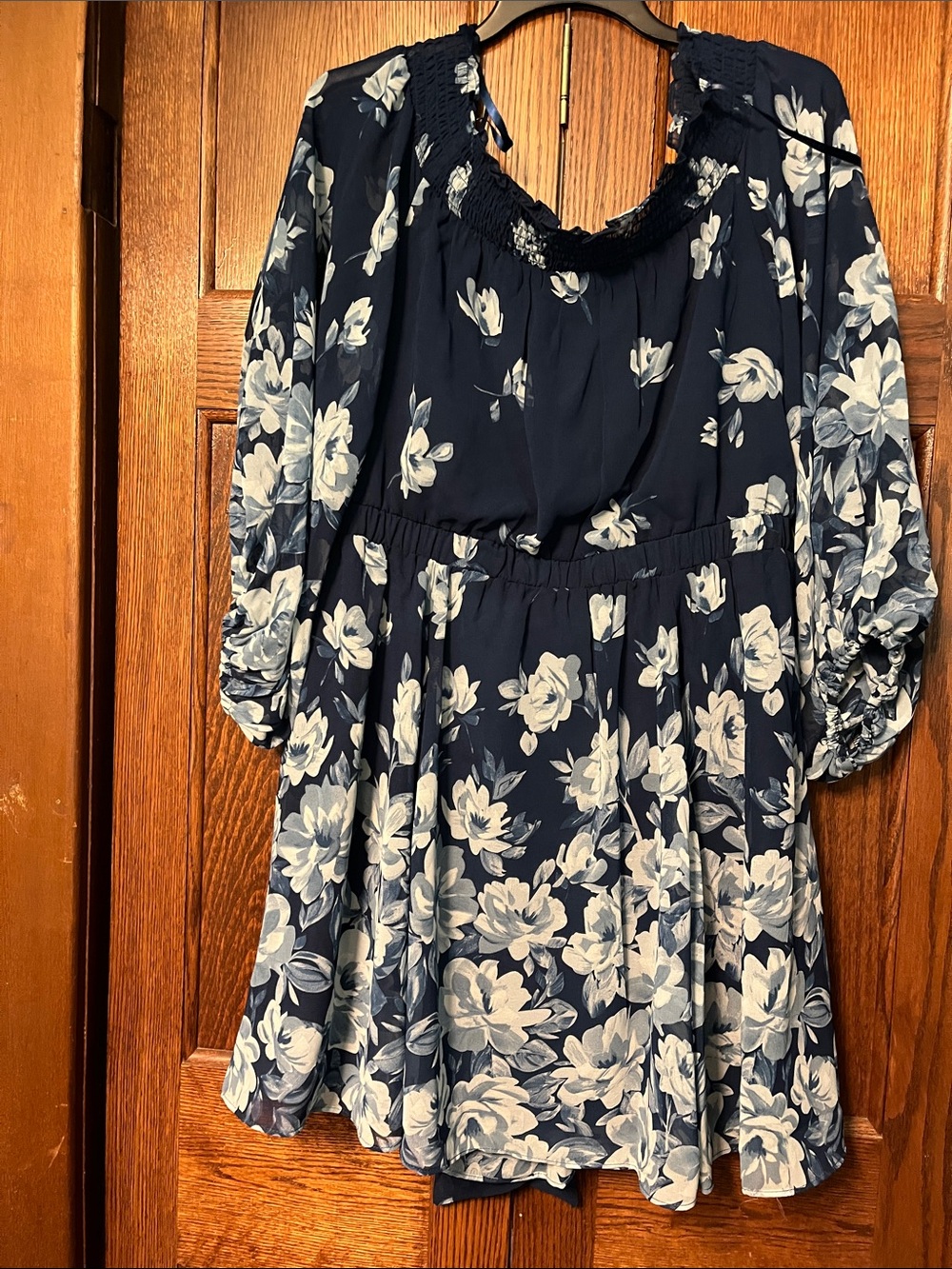 Premier Floral Navy and Light Blue Dress - Picture 8 of 8